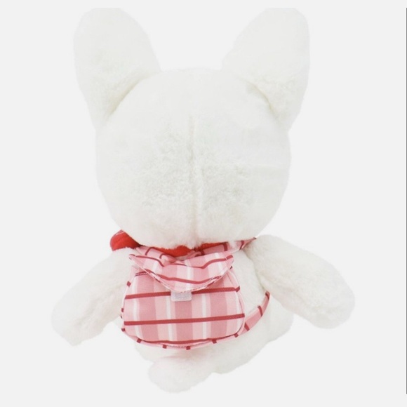 Target 10” White Plush Dog Toy with Red and Black Details - Picture 2 of 3